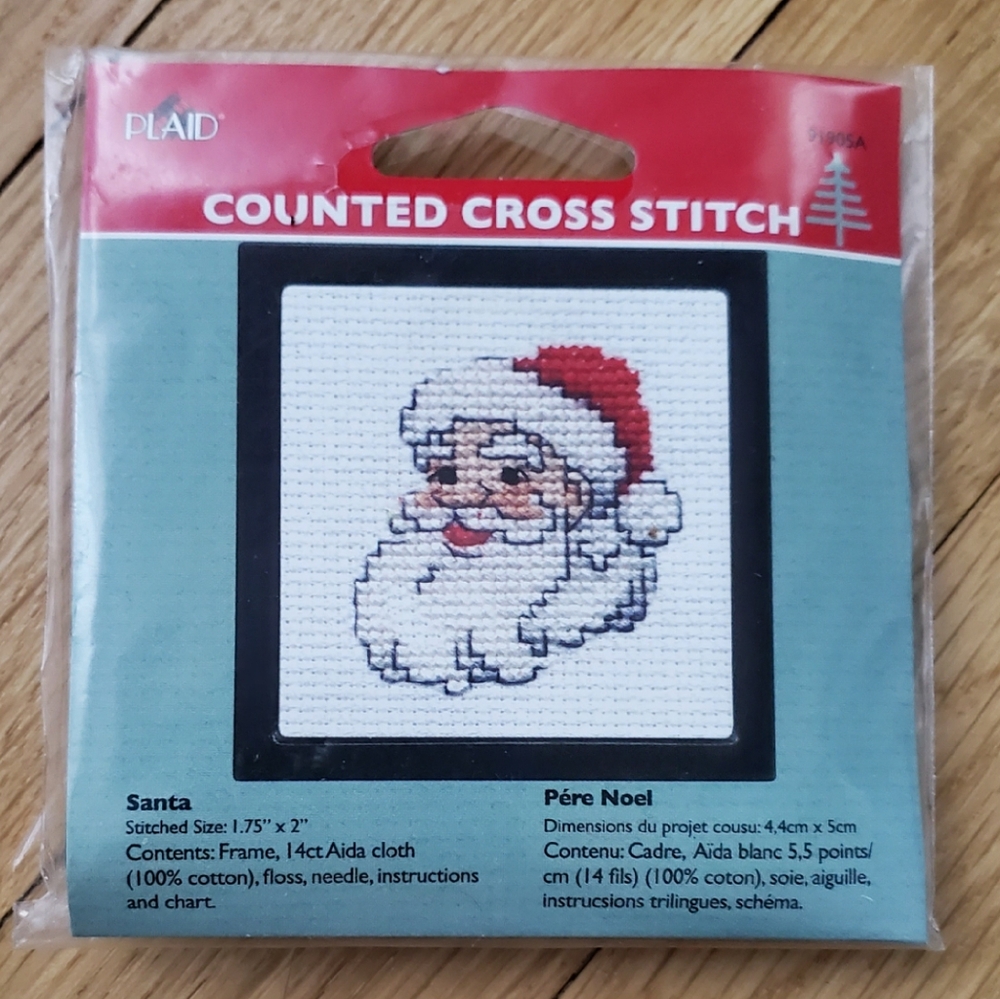 NWOT Santa Counted Cross Stitch Kit